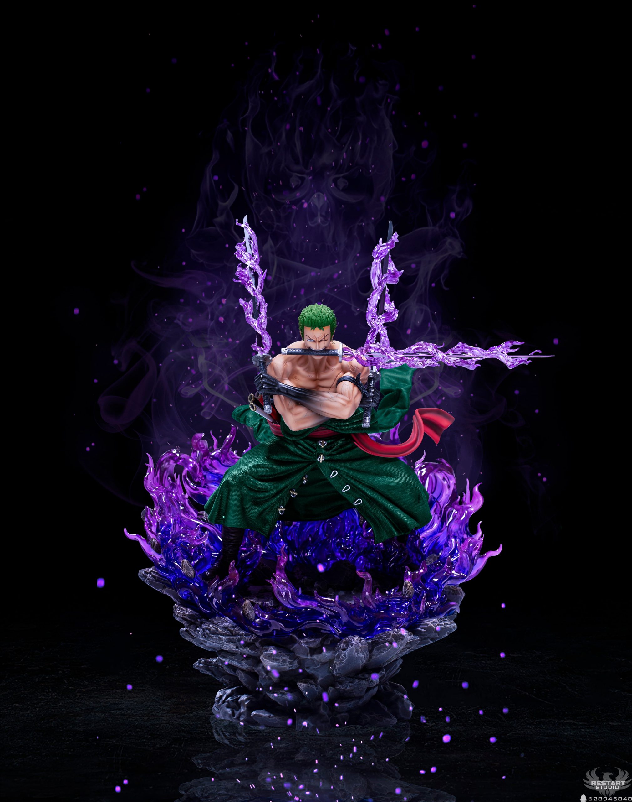 Zoro One Piece Visual Novel Cinematic Agfacolor OLED · Creative Fabrica